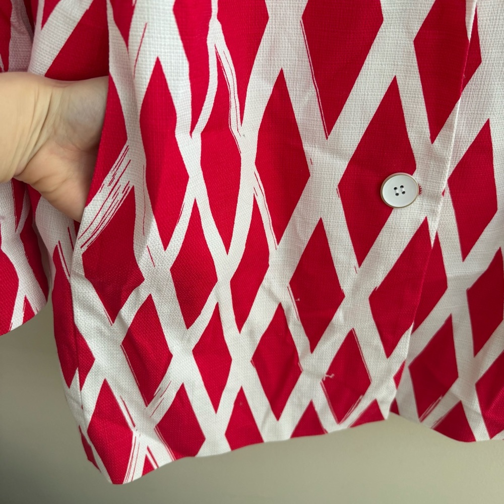 Dennis Basso Wide Printed Topper Jacket - Picture 5 of 11